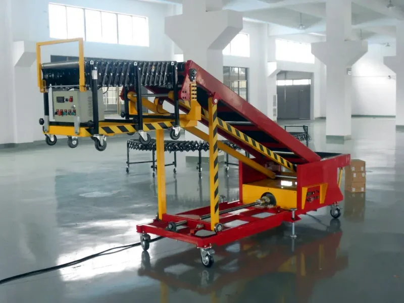 Expanded Truck Loading Conveyor with Flexible Conveyor