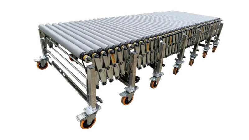 flexible powered rubber coated roller conveyor layout