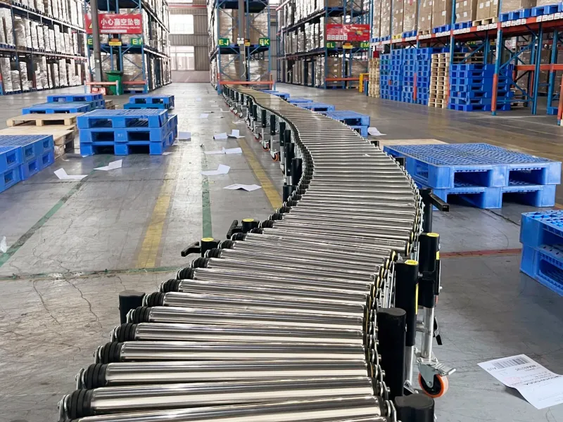 Industrial Flexible Roller Conveyor for Warehouse Material Handling